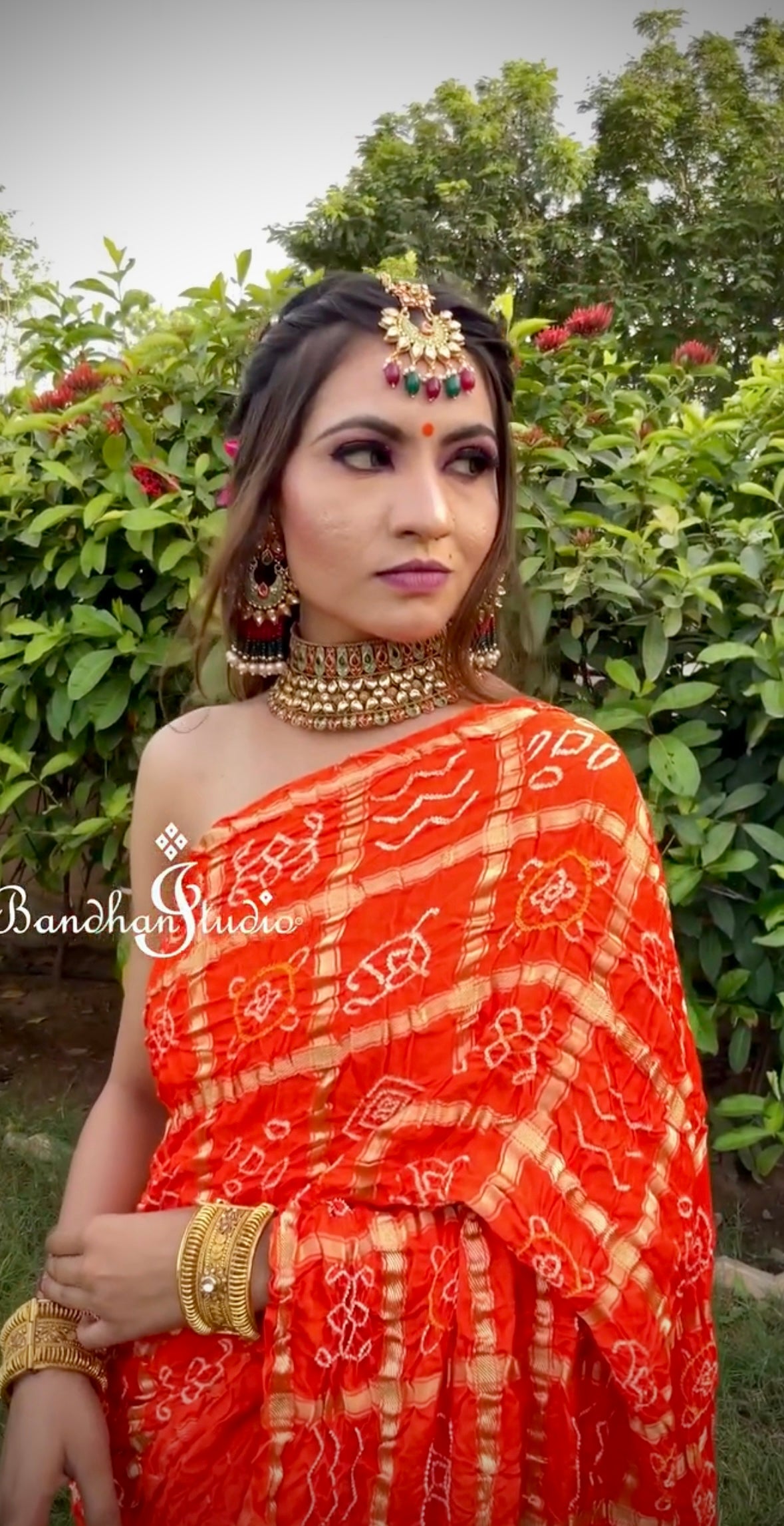 Multicolor Gharchola Bandhani Sarees